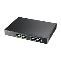 GS1915-24EP-EU0101F Коммутатор/ Zyxel NebulaFlex GS1915-24EP Hybrid Smart L2 PoE+ Switch, 19" rack, 24xGE (12xPoE+), 130W PoE budget, standalone/cloud management