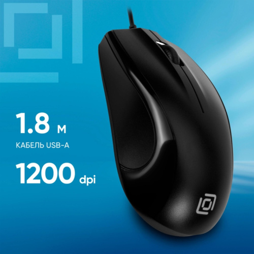 1185962 Мышь Oklick 185V2 проводная оптическая, черный, 3 кнопки, 1200dpi, USB фото 17 1185962 Мышь Oklick 185V2 проводная оптическая, черный, 3 кнопки, 1200dpi, USB фото 17