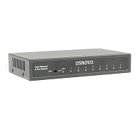 SW-10800 Коммутатор/ OSNOVO Неуправляемый коммутатор Fast Ethernet на 8 RJ45 портов. Порты: 8 x FE (10/100Base-TX)