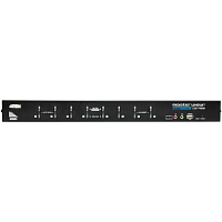 CS1768 Переключатель, электрон., KVM+Audio, 1 user USB+DVI => 8 cpu USB+DVI, со шнурами USB DVI-D 2x1.8м., 1920x1200 DVI Single Link/2048x1536 VGA, 1U 19", исп.спец.шнуры, OSD, каскад 512, (2-портовый USB 2.0 hub)/ 8 PORT USB DVI SINGLE LINK KVM SWITCH