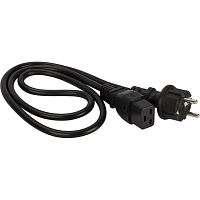 LAN-PP19/SH-5.0-BK Шнур питания Lanmaster LAN-PP19/SH-5.0-BK C19-Schuko проводник.:3x1.5мм2 5м 220В 16А черный