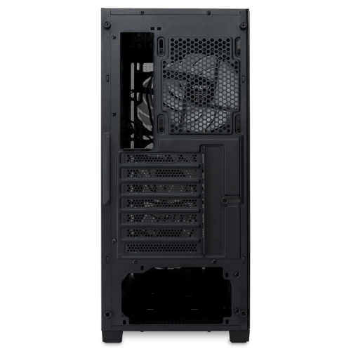 M521-TGBK-ARGB Корпус без блока питания/ Case HSPD M521, Mesh Mid Tower, Black, slide TG, 0.45 SPCC, 4x120mm ARGB (M11-120) ATX, mATX, mITX 160/330/184mm 2x2.5", -, 7xPCI 2xUSB-A 3.0, 1xUSB-A 1.0 390x200x449mm фото 4