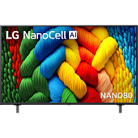50NANO80A6B.ARUG Телевизор ЖК 50'' LG/ 50", Ultra HD, Nano Color, Smart TV, WebOS, Wi-Fi, DVB-T2/C/S2, MR, 60Hz Native, 2.0ch (20W), 2 HDMI, 2 USB, 2 Pole, Ashed Blue, 2025