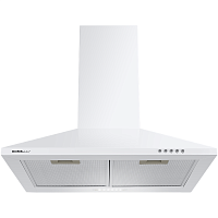 DELTA50White Вытяжка HOMSair DELTA 50 White/ подвесная, кнопочное управление, 3 скорости, 600 м3/ч, до 25 м2, 47 дБ, светодиодное LED-освещение, ДхШхВ: 475х500х180, белый цвет