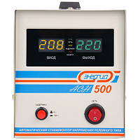 Е0101-0112 Стабилизатор АСН- 500 ЭНЕРГИЯ с цифр. дисплеем/ Stabilizer ASN-500 ENERGY with numbers. display
