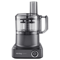KFP0202Gourmet Кухонный комбайн KORTING/ Кухонный комбайн KORTING, 9 насадок, 6 скоростей, объем чаши 2000 мл, механическое управление, плавная регулировка скорости, импульсный режим, цвет черный