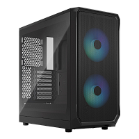FD-C-FOC2A-03 Корпус ПК без блока питания/ Case Fractal Design Focus 2 RGB, Midi-Tower, 2x140mm RGB, 2xUSB-A 3.2 ATX, mATX, mITX Black