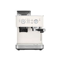 5KES6551EPL Полуавтоматическая кофемашина KitchenAid, давление 15 бар, 15 уровней помола, объем резервуара для воды 2.5 л, автоматический капучинатор, одновременное приготовление двух чашек, индикатор наличия зерен, индикация уровня воды, цвет фарфоровый