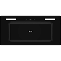 KHI60094GN Встраиваемая вытяжка Korting/ Встраиваемая вытяжка Korting, 60 см, 3 режима, производительность 850 м3/ч, сенсорное управление, управление жестами, угольный фильтр KIT 0291 (опция), LED освещение, цвет черное стекло