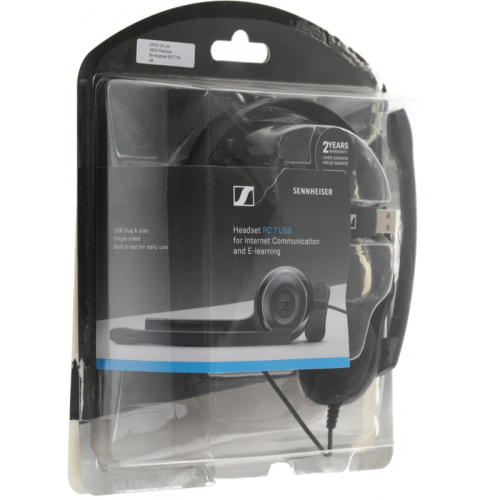 504196 Наушники с микрофоном Sennheiser PC 7 черный 2м накладные USB оголовье (504196) фото 8 504196 Наушники с микрофоном Sennheiser PC 7 черный 2м накладные USB оголовье (504196) фото 8
