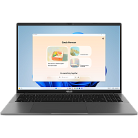90NB16I2-M00720 Ноутбук/ ASUS S3607CA-SH100 16"(1920x1200 OLED)/Intel Core Ultra 5 225H(3.3Ghz)/16384Mb/512PCISSDGb/noDVD/Int:Intel Arc graphics/Cam/BT/WiFi/70WHr/war 1y/1.7kg/Matte Gray/noOS