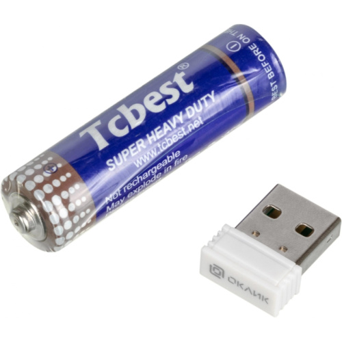 1018257 Мышь Oklick 505MW белый оптическая 1000dpi беспров. USB для ноутбука 3but (1018257) фото 3