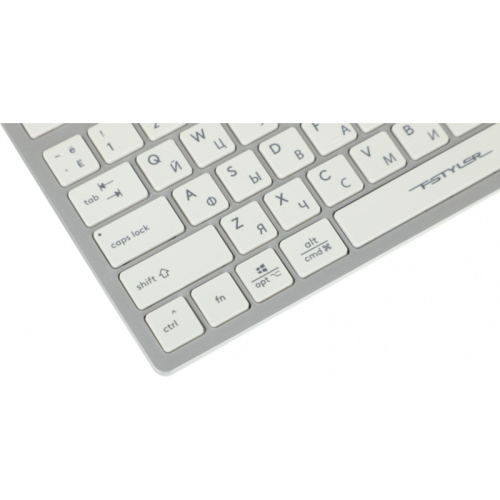 FX50WHITE Клавиатура A4Tech Fstyler FX50 белый USB slim Multimedia (FX50 WHITE) фото 10