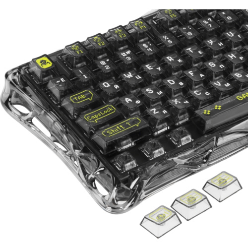 6972448924412 Игровая клавиатура/ Механическая беспроводная клавиатура Gravastar Mercury K1 Lite XTAL BLK RU фото 9 6972448924412 Игровая клавиатура/ Механическая беспроводная клавиатура Gravastar Mercury K1 Lite XTAL BLK RU фото 9