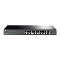TL-SG1428PE Сетевой коммутатор/ 28-port Easy Smart switch with 24 PoE+ ports, 26 10/100/1000 Mbps RJ45 ports and 2 independent SFP slots