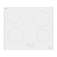 Встраиваемая варочная панель Korting/ Электрическая,  Стеклокерамика, ширина 60см, сенсорное управление,  4 зоны нагрева, таймер, LED индикация для каждой зоны, индикация остаточного тепла, автоматическое отключение, функция "Защита детей",  цвет - ,белый