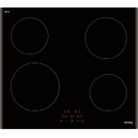 Встраиваемая варочная панель Korting/ 60 см,  сенсорное управление, 4 индукционные зоны приготовления, LED индикация для каждой зоны, Таймер, Функция ""Защита детей"", Автоматическое отключение, Индикация остаточного тепла, Booster для 1 зоны, Цвет:  черн