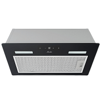 MASSY60Noir Встраиваемая вытяжка MONSHER/ Встраиваемая вытяжка MONSHER, 52 см, сенсорное управление, 3 скорости, 650 м3/ч, LED освещение, таймер, цвет черный