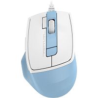 FM45SAIRUSB(LCYBLUE) Мышь A4Tech Fstyler FM45S Air голубой/белый оптическая 2400dpi silent USB 7but (FM45S AIR USB (LCY BLUE))