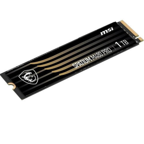 S78-440L1G0-P83 MSI SSD SPATIUM M480 Pro, 1000GB, M.2(22x80mm), NVMe, PCIe 4.0 x4, 3D TLC, R/W 7400/6000, IOPs 750 000/1 000 000, DRAM buffer 1024MB, TBW 700, DWPD 0.38 (5 лет) фото 3