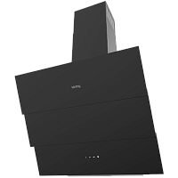 KHC68073GN Вытяжка Korting/ Наклонная, Ширина 60 см, электронное сенсорное управление Touch, 3 режима, 850 м3/ч., таймер, алюминиевый жировой фильтр, LED освещение, черное стекло