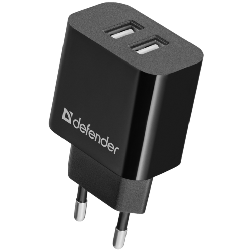 83581 Defender Сетевой адаптер UPC-21 2xUSB,5V/2.1А кабель microUSB фото 2