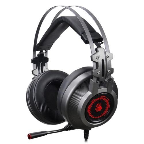 J527 Наушники с микрофоном A4Tech Bloody J527 серый 2м мониторные USB оголовье (J527)