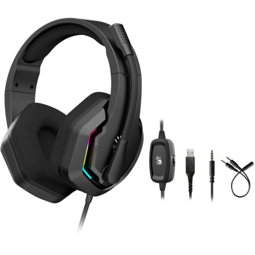 G260P Наушники с микрофоном A4Tech Bloody G260p черный 2м мониторные USB оголовье (G260P) фото 7 G260P Наушники с микрофоном A4Tech Bloody G260p черный 2м мониторные USB оголовье (G260P) фото 7