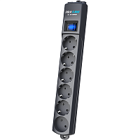 PilotS-Max Сетевой фильтр Pilot S Max (5 евро + 1GP), 16А/3.5кВа, автомат, 1.8 м, графит/ Surge protector Pilot S Max (5 euros + 1GP), 16A/3.5kVA, automatic, 1.8 m, graphite