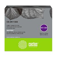 -/ Картридж ленточный Cactus CS-DK11202 DK-11202 черный для Brother P-touch QL-500, QL-550, QL-700, QL-