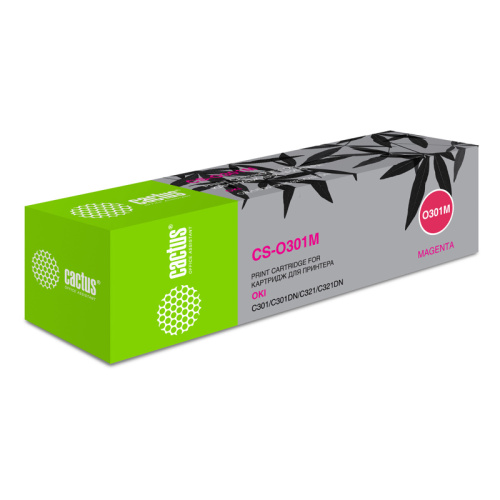 -/ Картридж лазерный Cactus 44973542 CS-O301M 44973542 пурпурный (1500стр.) для Oki C301/321 -/ Картридж лазерный Cactus 44973542 CS-O301M 44973542 пурпурный (1500стр.) для Oki C301/321