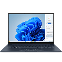 90NB11R1-M00ST0 Ноутбук/ ASUS UX3405MA-QD489 14"(1920x1200 OLED 16:10)/Intel Core Ultra 5 125H(1.2Ghz)/16384Mb/1024SSDGb/noDVD/Int:Intel Arc graphics/Cam/BT/WiFi/75WHr/war 1y/1.22kg/Ponder Blue/DOS + NumberPad; алюм корп; +чехол; +USB-RJ45 кабель