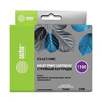 -/ Картридж струйный Cactus CS-LC1100C голубой (16мл) для Brother DCP-385c/6690cw/MFC-990/5890/5895/649