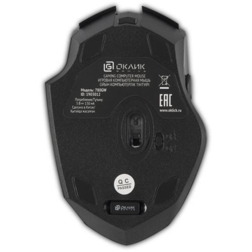 1903012 Мышь Oklick 780GW черный оптическая 3200dpi беспров. USB для ноутбука 6but (1903012) фото 4 1903012 Мышь Oklick 780GW черный оптическая 3200dpi беспров. USB для ноутбука 6but (1903012) фото 4