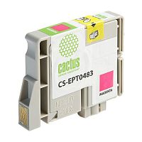 CS-EPT0483 -/ Картридж струйный Cactus CS-EPT0483 T0483 пурпурный (14.4мл) для Epson Stylus Photo R200/R220/R300/R