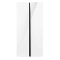 MFF191NFPW Холодильник MAUNFELD/ Холодильник Side by Side, 191.2х95.5х63.5 см, Total No Frost, инвертрный компрессор, полезный объем 606 л, сенсорное управление, A+, LED освещение, цвет: белое стекло