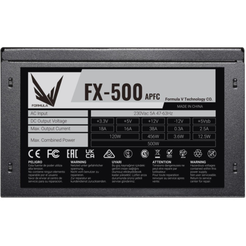 FX-500 Блок питания Formula ATX 500W FX-500 24pin APFC 120mm fan 4xSATA RTL [FX-500] фото 5