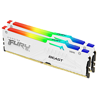 KF556C40BWAK2-32 Память оперативная/ Kingston 32GB 5600MT/s DDR5 CL40 DIMM (Kit of 2) FURY Beast White RGB XMP