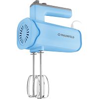 MF-331BL Миксер MAUNFELD/ Миксер MAUNFELD, мощность 300 Вт, 8 скоростей, 4 насадки, защита от перегрева, цвет голубой