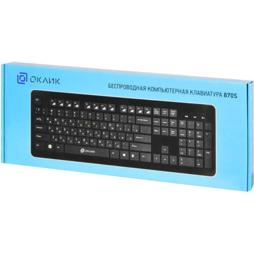 368218 Клавиатура Oklick 870S черный USB беспроводная slim Multimedia фото 11 368218 Клавиатура Oklick 870S черный USB беспроводная slim Multimedia фото 11