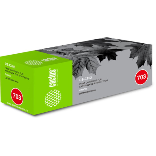 -/ Картридж лазерный Cactus CS-C703 703 черный (2000стр.) для Canon LBP2900/3000Series фото 4