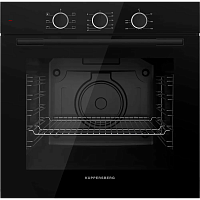 HF603B Электрический духовой шкаф Kuppersberg/ 60 см, 80 л, High-Tech, 6 режимов, паровая очистка, черный цвет