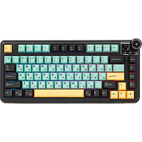 6978080506474 Игровая клавиатура/ Беспроводная механическая клавиатура AULA AU75 Чёрно-зелёно-оранжевый Bloomfield свитчи РУС (Bluetooth, 2.4 Гц)