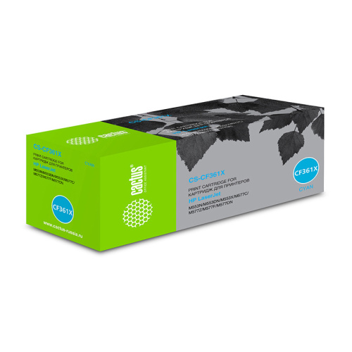 -/ Картридж лазерный Cactus CS-CF361X CF361X голубой (9500стр.) для HP CLJ M552dn/M553dn фото 2