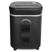 УМ28-5 Уничтожитель документов ГЕЛЕОС УМ28-5, DIN P-5 (5 ур-нь секр.), фрагмент 1,9х12мм, 14 лист (70г/м2), CD/пл.карты/скрепки/скобы, 28 литров