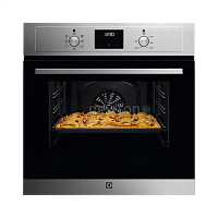 EOF3H50BX Встраиваемый духовой шкаф ELECTROLUX/ 60 см, 65 л, 8 режимов, 59.4x59.5x56.9 см, очистка паром, нержавеющая сталь,1-уровневые телескопические направляющие.