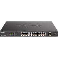 DGS-1100-26MPPV2/A3A Коммутатор/ EasySmart L2 Switch 24х1000Base-T PoE, 2xCombo 1000Base-T/SFP, PoE Budget 525W, 4 PoE ports 802.3bt (90W)