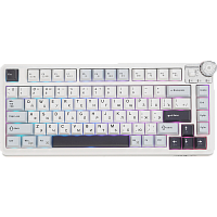 6978080506436 Игровая клавиатура/ Беспроводная механическая клавиатура AULA AU75 Бело-голубо-тёмно-пурпурный Star vector свитчи РУС (Bluetooth, 2.4 Гц)