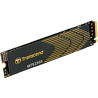 TS2TMTE250S Твердотельный накопитель/ Transcend SSD MTE250S, 2000GB, M.2(22x80mm), NVMe 1.4, PCIe 4.0 x4, 3D NAND, R/W 7100/6500MB/s, IOPs 530 000/420 000, DRAM buffer 2048MB, TBW 1560, DWPD 0.43, with Graphene Heatsink (12 мес.)