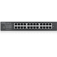 GS1900-24E-EU0103F Коммутатор/ ZYXEL GS1900-24E, Smart L2 switch rack 19 ", 24xGE, desktop, silent